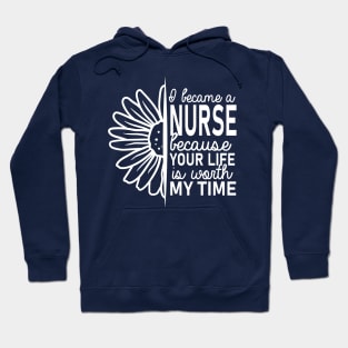 Nurse Flower Design Hoodie
